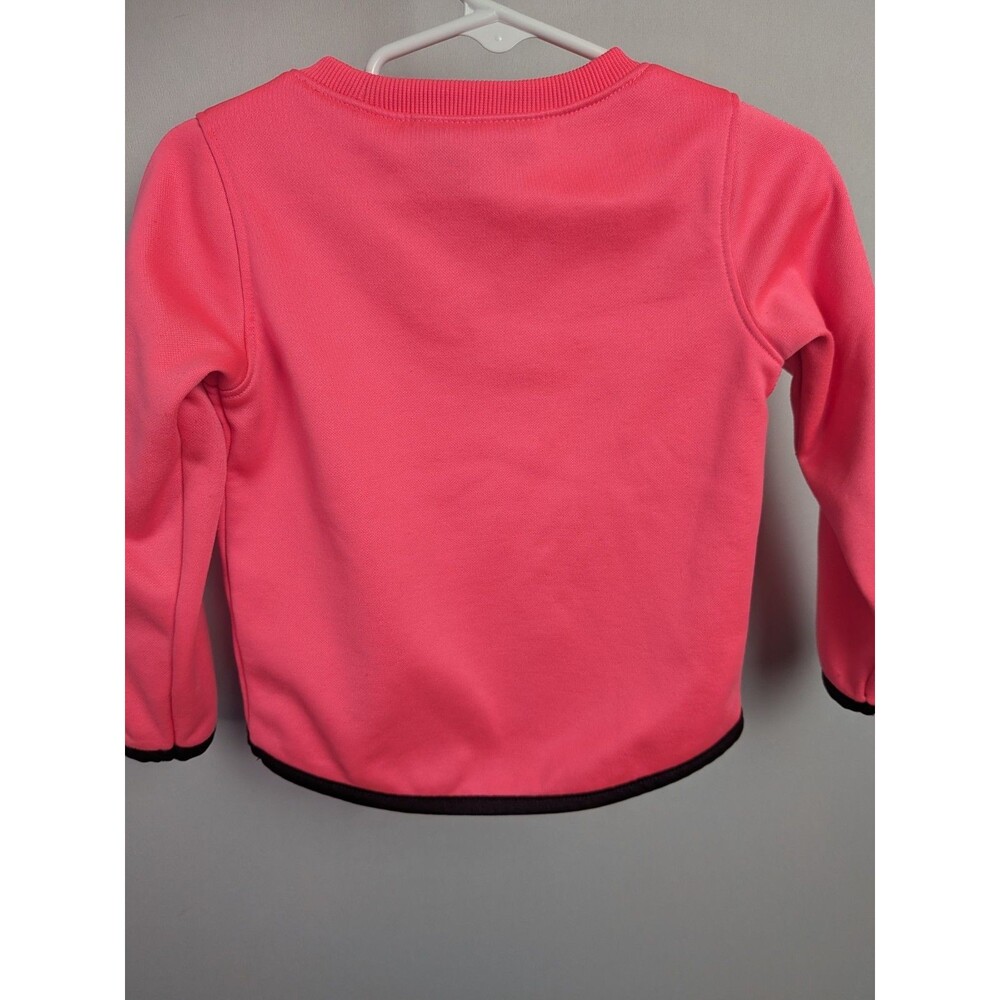 Under Armour Girls 18 Months Pink & Black Logo Crew Neck Sweatshirt UA Pullover - Picture 8 of 8